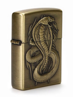 Подарочный набор 2 в 1 «Змея»: рюмка-перевёртыш 30 мл, зажигалка, металл, стекло