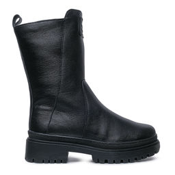 5B1271 Женские полусапоги на каблуке нат.кожа шерсть ПУ