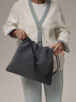 Замшевая сумка Margo DBR 31201 голубая пыль фото 5