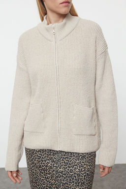 Tas More Sustainable Genis Kal?p Yumusak Dokulu Cep Detayl? Triko H?rka TWOAW25HI00314