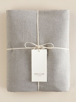 Простыня SL Home Linen collection 200*220 см , цв.серый, лён30%/хлопок70% - Sima-land home фото 4