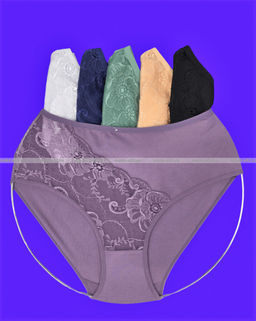 Цена за 12 пар. Трусы женские высокая посадка Yi Xin Da большие размеры арт. 85698