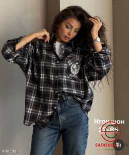 Рубашка женская в клетку