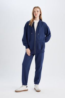 Standart Fit Kal?n Jogger Esofman Alt? Bel Paca Lastikli Basic Duz Uzun Boy