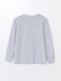 Bisiklet Yaka Bask?l? Uzun Kollu Erkek ?ocuk Pijama Tak?m?