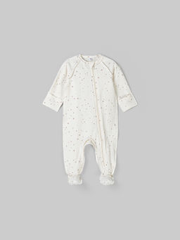 Слип с закрытой ножкой Бежевые звезды 0+ - Bungly фото 2