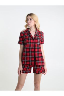 Пижама женская П-71 Клетка красный - Хороший трикотаж фото 4
