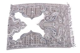 Палантин с вышивкой (шерсть 100%) №Тк903/47 - Ганг фото 2