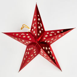 ULD-H4545-005/STA/2AA WARM WHITE IP20 RED STAR Фигура светодиодная Красная звезда на батарейках 2AA (не в/к), 45х45см. Подвесная. 5 светодиодов. Теплый белый свет. Провод прозрачный. TM Uniel