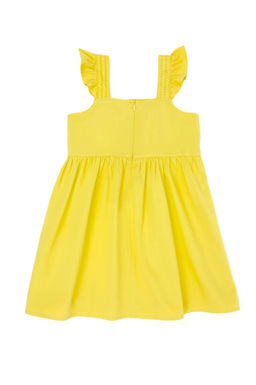 Неоново-желтое тканое платье для девочки - U.s. polo assn фото 8