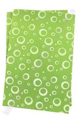 Фетр жесткий "Кружочки" 1 мм (10 листов) SF-1952, фисташковый №015