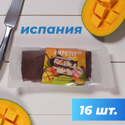 Туррон, блок, миндаль-манго в шоколаде, 16шт*50г