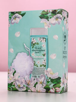 Подарочный набор Самой потрясающей тебе, гель для душа 250 мл и мочалка для тела, аромат яблока, Чистое счастье фото 10