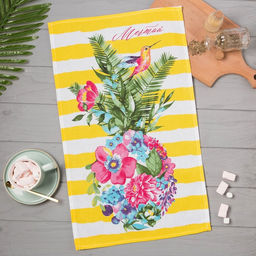 Полотенце кухонное Цветочный ананас 35х60 см