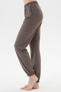 Брюки женские из кулирки на резинке асфальт