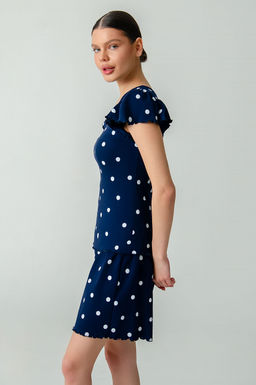 Арт.9176/1 Пижама с шортами 42-48 (4 шт) Цвет:синий, белый - Калинка фото 3