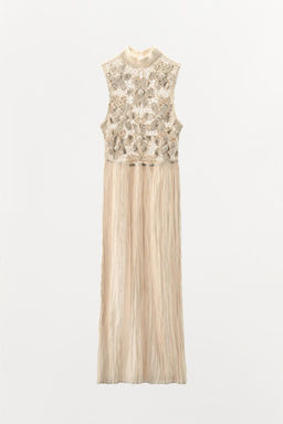 CONTRAST FLORAL EMBROIDERY DRESS - Zara фото 6