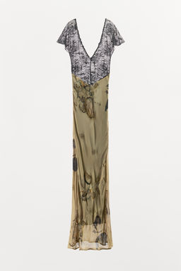 BEADED LACE PRINT DRESS - Zara фото 5