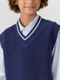 Жилет для мальчиков синего цвета - Mark formelle фото 6