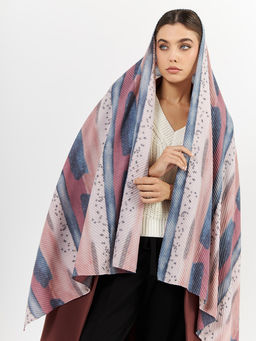 Большой, мягкий, тонкий и очень нежный двусторонний палантин с рисунком - Tantino фото 7