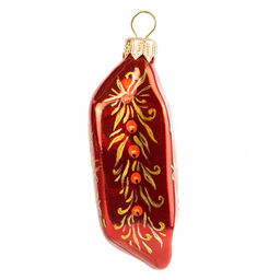 Елочная игрушка фигурка стеклянная Конфетка-7 3,6х3,9х11см, ручная художественная роспись, подарочная упаковка (Россия) - Домашняя мода фото 3