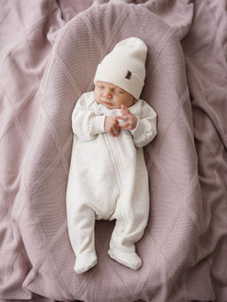 Комбинезон косуха с закрытой ножкой Ванильный пудинг утепленный 0+ - Bungly фото 4