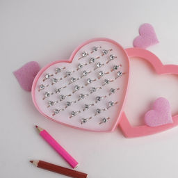 Кольца набор 36 шт. «Выбражулька. Бриллиант, как у мамы», безразмерное, белое в серебре