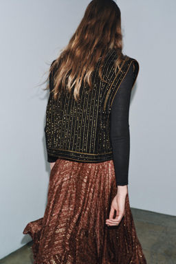 VELVET QUILTED WAISTCOAT ZW COLLECTION LIMITED EDITION - Zara фото 4