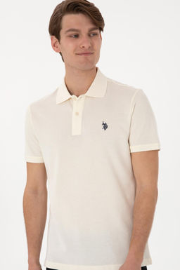 Erkek Slim Fit Polo Yaka Krem Basic Ti__rt - U.s. polo assn фото 3