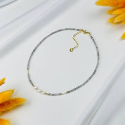 Чокер из Лабрадора и Жемчуга