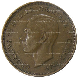 Монета 1/2 пенни 1938 года Австралия