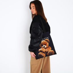 Сумка-шопер без застёжки, цвет чёрный - Nazamok фото 2