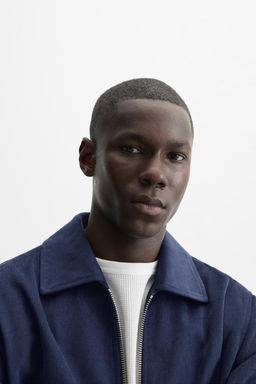 LYOCELL/COTTON ZIP-UP OVERSHIRT - Zara фото 4