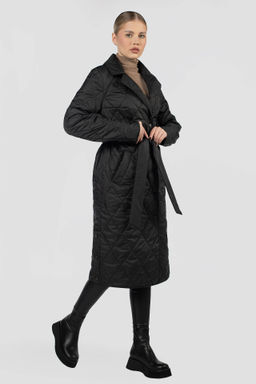 01-12093 Пальто женское демисезонное (пояс) - El podio фото 9