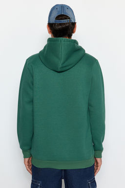 Yesil Regular/Normal Kesim Kapusonlu Ici Polar/S?cak Tutan Pamuk Sweatshirt TMNAW24SW00121 - Trendyolmilla фото 5