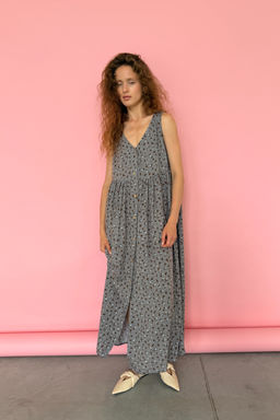 Платье женское ВОЗДУХ122/02/Серый, коричневый - M&G all natural фото 8