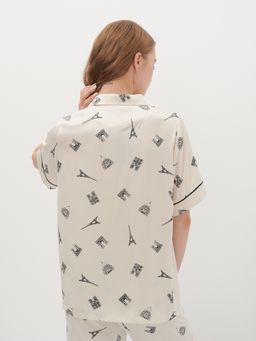 Костюм из армани-шелка с шортами и рубашкой