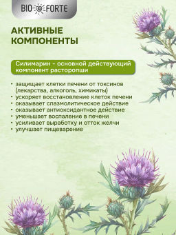 Масло расторопши BioForte, капсулы 300 мг, 200 шт