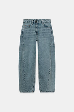 JEANS ZW COLLECTION ANKLE BALLOON TIRO MEDIO / Azul claro - Zara фото 7