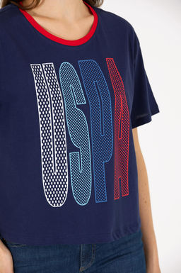 Kad_n Lacivert Bisiklet Yaka Ti__rt - U.s. polo assn фото 7