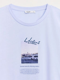 Футболка из хлопка с принтом ZR2605013410-41 / Zarina