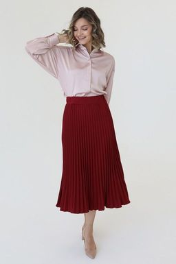 Рубашка из искусственного шелка со спущенным плечом - Looklikecat фото 4