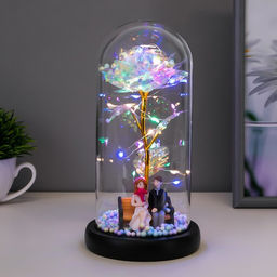 Фигурка светящаяся колба RISALUX Счастливый день, LED-ночник, от батареек 3?ААА, 11?11?21.5 см