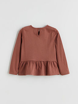 Bisiklet Yaka Fiyonk Detayl? K?z ?ocuk Ti??rt