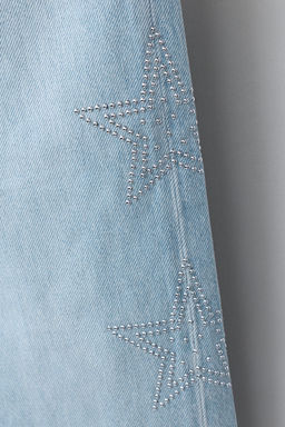WIDE-LEG JEANS WITH STARS - Zara фото 4