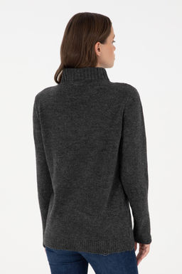 Женская водолазка антрацитового меланжевого цвета Неожиданная скидка в корзине - U.s. polo assn фото 5