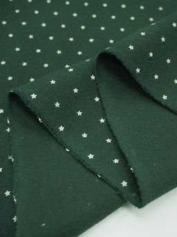 Теплый хлопок Мелкие звезды на т.пихтово-зеленом, ш.1.48м, хлопок-100%, 160гр/м.кв - Купава фото 7