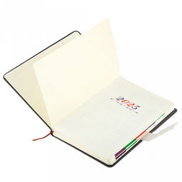 Ежедневник датированный 2025г 14,2х21см Одуванчик 112 листов, в линейку, сшитый внутренний блок, с закладкой, обложка ПВХ софт тач, отделочная строчка, тиснение золотом, цвет серый матовый, застежка на магните (Китай) - Домашняя мода фото 2