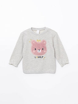 Bisiklet Yaka K?z Bebek Sweatshirt ve Tayt 2li