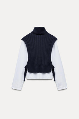 ZIP-UP GILET T-SHIRT - Zara фото 8